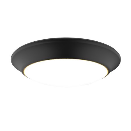 Designers Fountain 7 inch Black Integrated LED Ceiling or Flush Mount Disk Light Trim, 3000K EVDK690DBK30